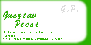gusztav pecsi business card